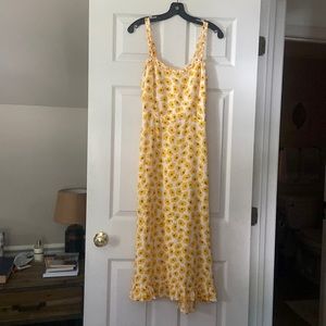 Yellow Floral Summer Dress